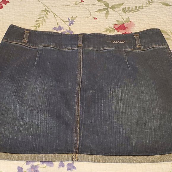 Vintage Rampage Denim Dark Blue Skirt / Mini Skirt - Picture 4 of 5